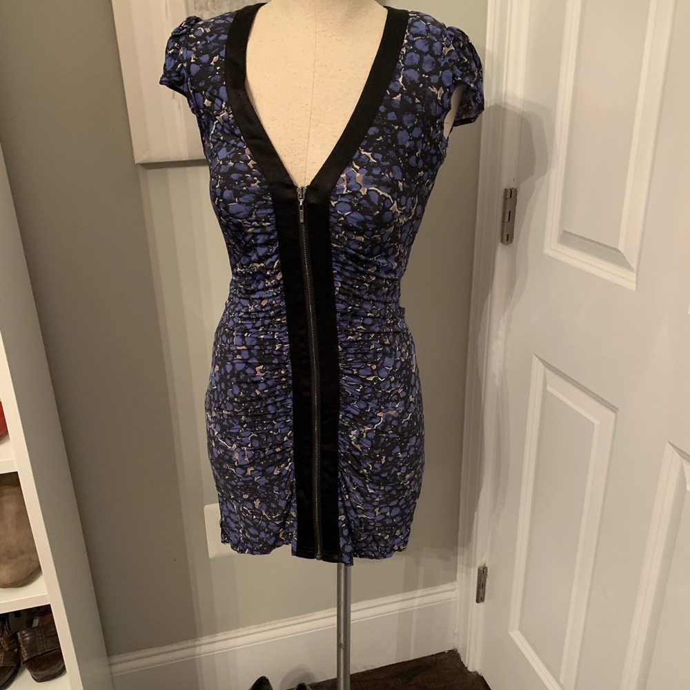 Bebe zipper stretchy dress small